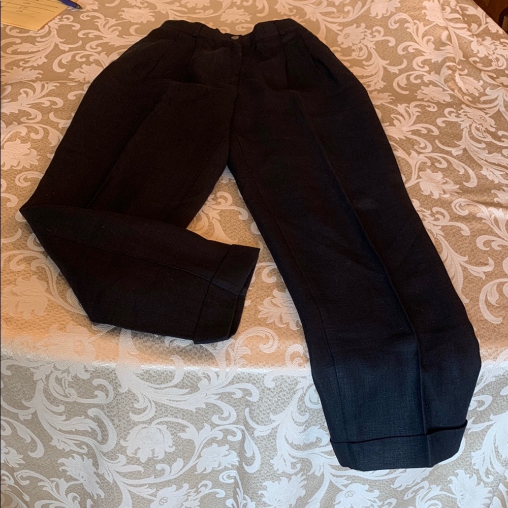 Talbots Black Dress Pants Tapered Leg